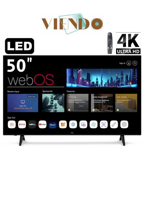 شاشة سمارت - 50 بوصة - ويب اوس - LED - HUB- ماجيك ريموت - دوللبي اوديو - V50D2