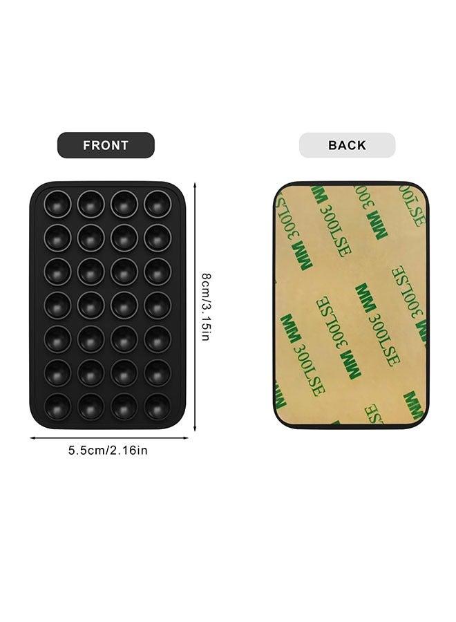 Suction Phone Case Mount, 4Pcs Silicone Phone Suction Grip Compatible with iPhone and Android Cases, Anti-Slip Hands-Free Mobile Accessory Holder, Sticky Phone Grip for Tiktok Videos and Selfies(black) - Image 3