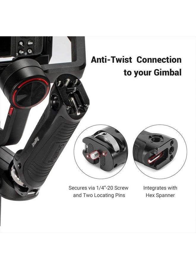 SMALLRIG - SmallRig Handle Grip Handgrip for Zhiyun-Tech WEEBILL-S Gimbal with Cold Shoe Mount Built-in Wrench, Multiple Threaded Holes - BSS2636 - Image 1