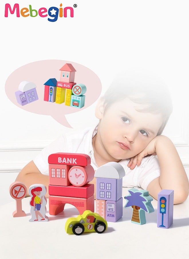 MEBEGIN 108PCS Building Blocks Set with Storage Bucket, Colorful Building Toys, Educational Learning Toys, DIY Stacking Toy Kit, Creative STEM Toy, Good Helper for Parent-child Entertainment, Ideal Gift for Kids - Image 2