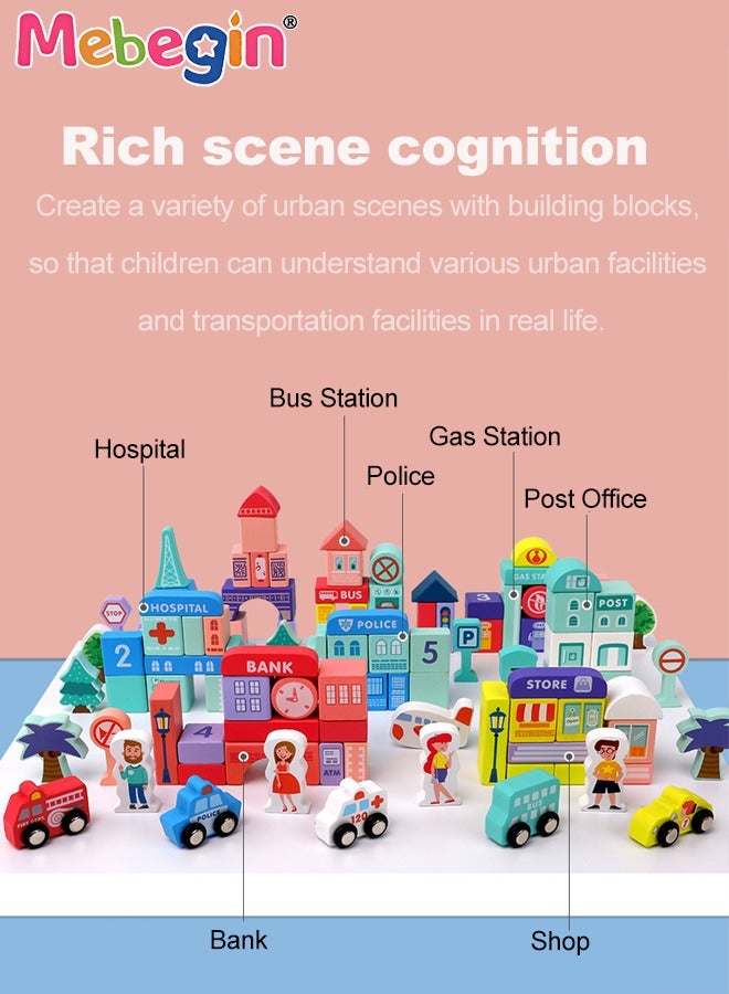 MEBEGIN 108PCS Building Blocks Set with Storage Bucket, Colorful Building Toys, Educational Learning Toys, DIY Stacking Toy Kit, Creative STEM Toy, Good Helper for Parent-child Entertainment, Ideal Gift for Kids - Image 5