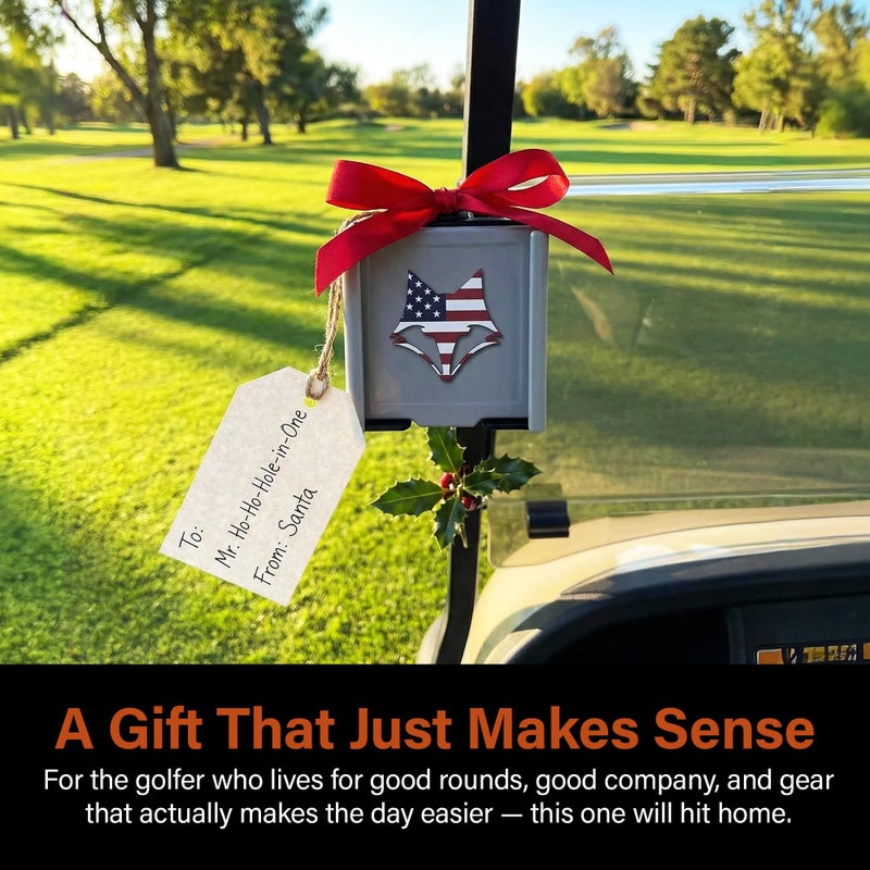 DESERT FOX GOLF Phone Caddy â€“ Adjustable Golf Cart Phone Holder with Secure Strap for Hands-Free GPS & Golf Apps â€“ Universal Fit - Patriotic Flag - Image 5