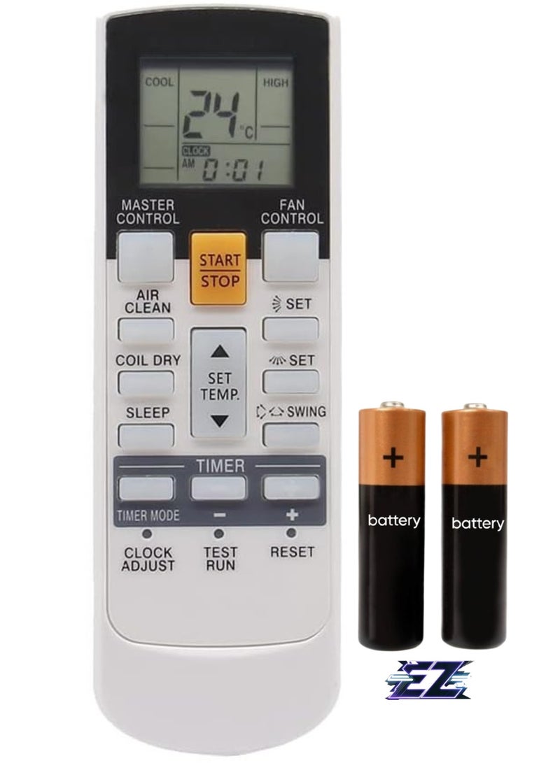 ELTRAZONE Replacement Remote Control Air Conditioner ASU24CL1 24CL1 36CLX1 30CLX 30CLX1 ASU24RLXQ1 ASU24RLQ ASU24RLX AR-RY3 AR-RY4 AR-RY5 AR-RY6 AR-RY7 AR-RY12 AR-RY17 with battery - Image 1