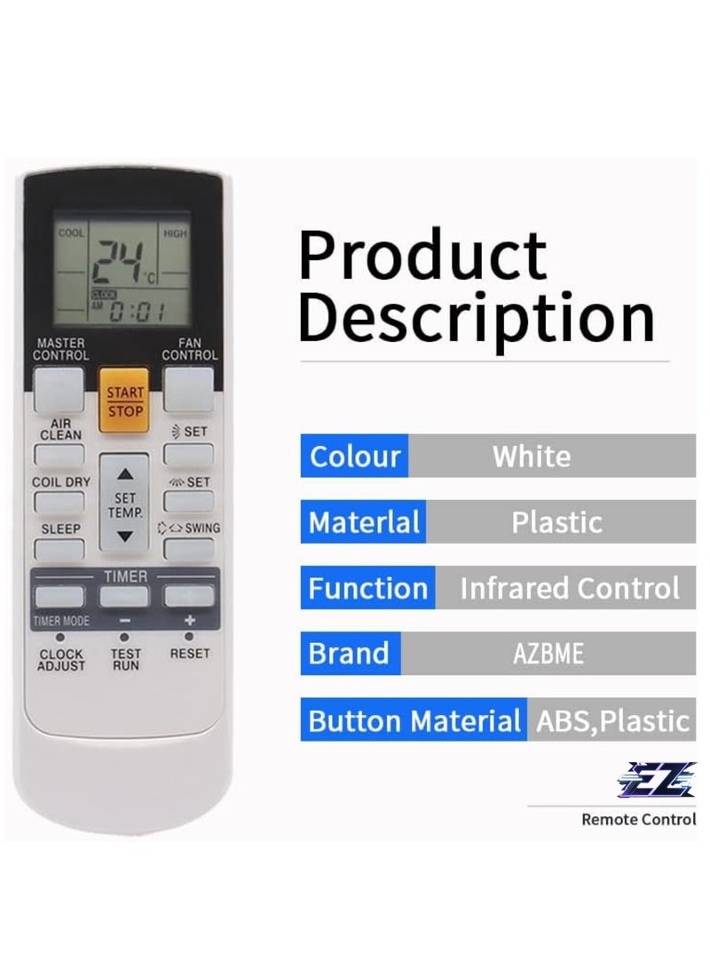 ELTRAZONE Replacement Remote Control Air Conditioner ASU24CL1 24CL1 36CLX1 30CLX 30CLX1 ASU24RLXQ1 ASU24RLQ ASU24RLX AR-RY3 AR-RY4 AR-RY5 AR-RY6 AR-RY7 AR-RY12 AR-RY17 with battery - Image 2
