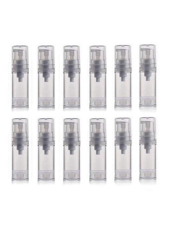 XINGZI 12Pcs 5Ml Empty Airless Vacuum Pump Bottle Refillable Plastic Cream Lotion Bottle Travel Sample Bottles For Cosmetic Lotion Containers Sold Empty For Domestic Use - Image 1