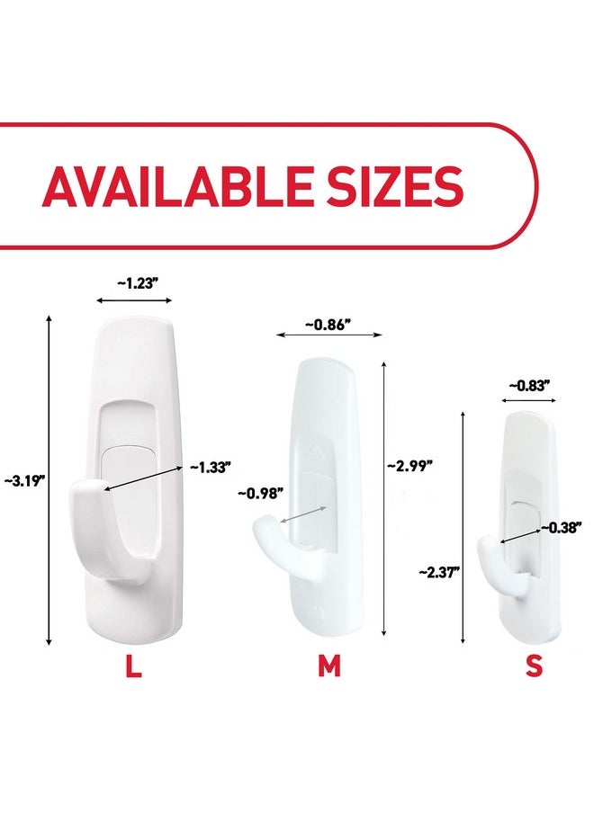 Command Command Large Utility Hooks, Holds up to 5 lb, 7 Hooks and 12 Command Strips, Damage Free Hanging Wall Hooks with Adhesive Strips, No Tools Adhesive Hooks for Hanging Christmas Decorations  - Image 2
