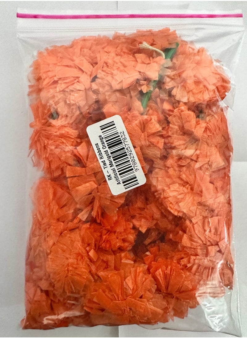 RK - TIED RIBBONS Artificial Marigold Flowers String - Image 1