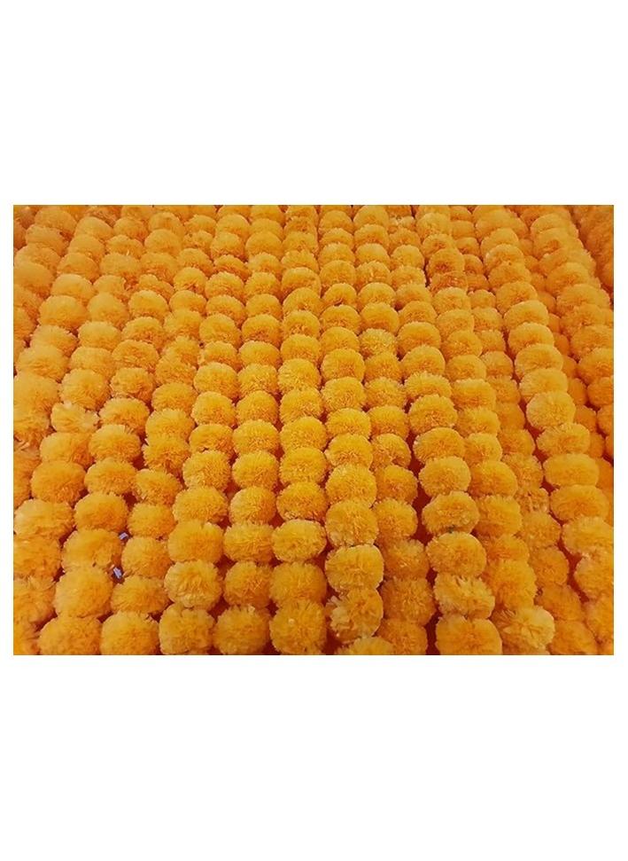 RK TIED RIBBONS Artificial Marigold Flowers String - Image 1