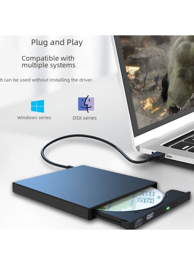 External Usb Dvd Drive Cd Recorder Suitable For Laptops Desktops All-in-one Mobile Computers Universal Optical Drive-Color:Black  - Image 4