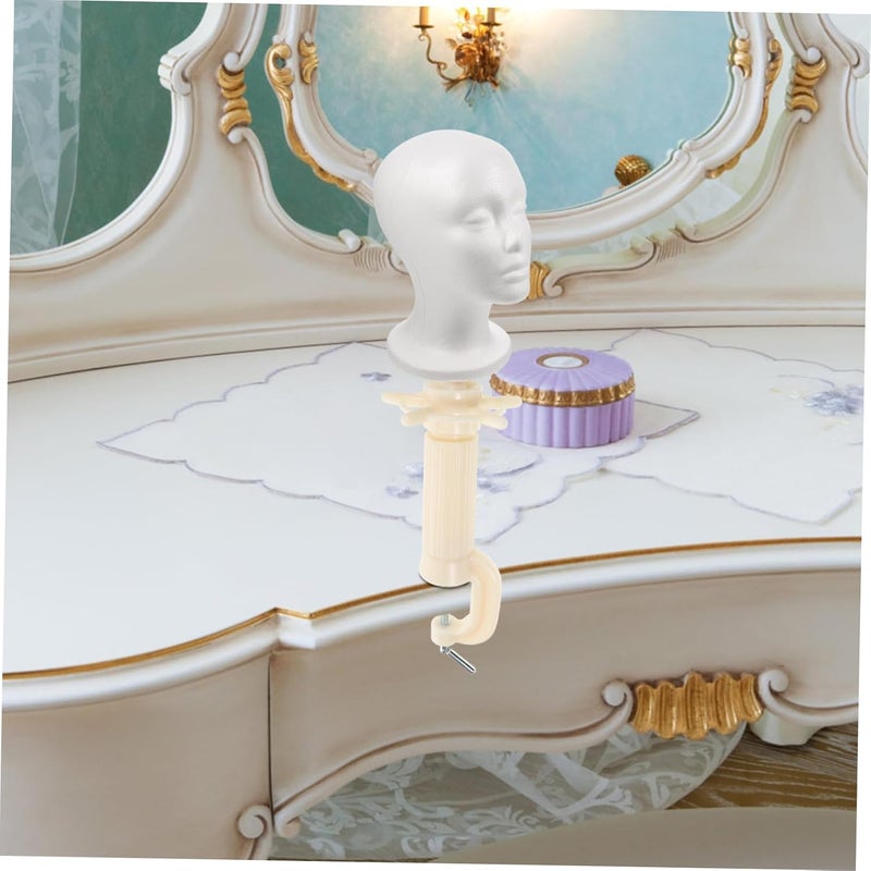 تصميم عصري لمعظم المنتجات حامل قاعدة عارضة أزياء لتصفيف الشعر وممارسة التجميل، حامل دعم شعر مستعار مضغوط للطاولة للتصفيف والتشذيب مصمم لمعايير الخليج - Image 5