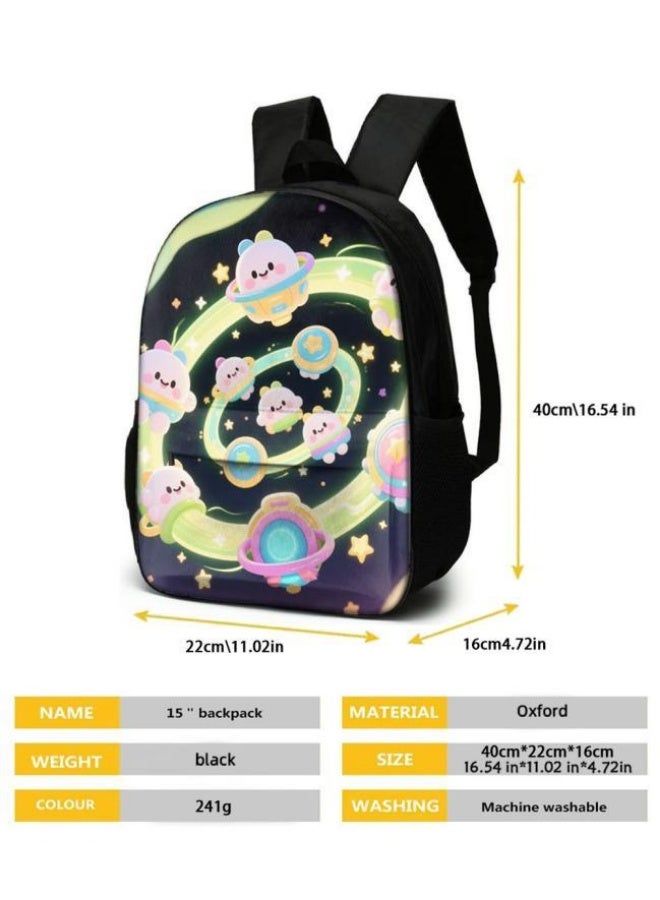 Bright Li Fire Unlock the fashion style of children's fun! Three-piece bag set, cartoon elements make children and teenagers super stylish (students, children, friends outings, mountain climbing, schooling, etc. are available) - 10 - Image 5