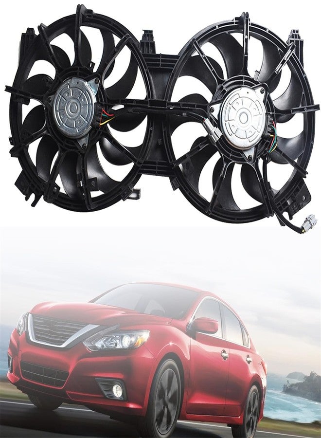 ANTUKO NI3115134 620-453 Dual Radiator Cooler Condenser Cooling Fan Assembly Replacement for 07-18 Altima Sedan/Coupe Maxima 21481JA000 21481JA100 12V - Image 1