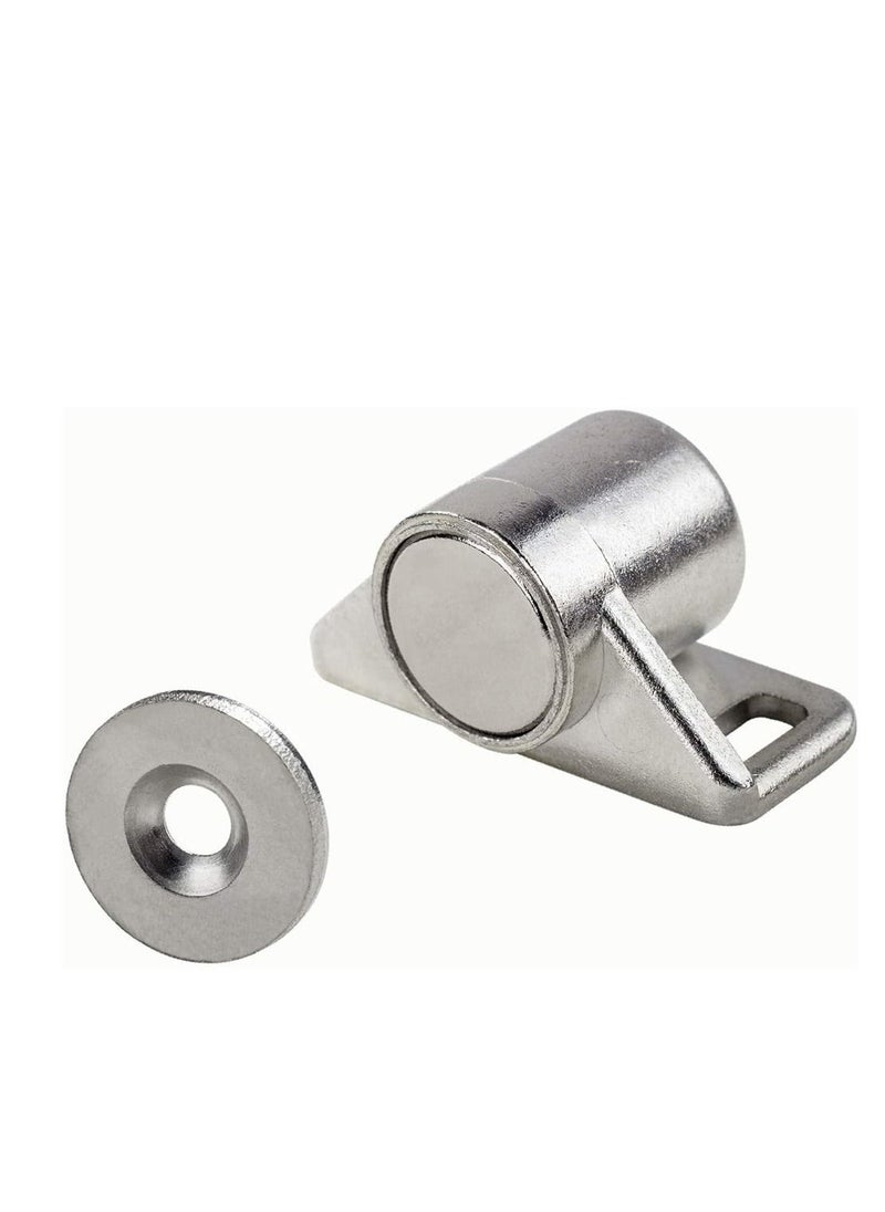 Generic - 4 Pack Magnetic Cabinet Door Catch with Magnets for Cabinet Door Latch Closer, Cabinet Magnetic Catch for Kitchen Closet Door Closing Magnetic Door Catch Closer, Silver - Image 1