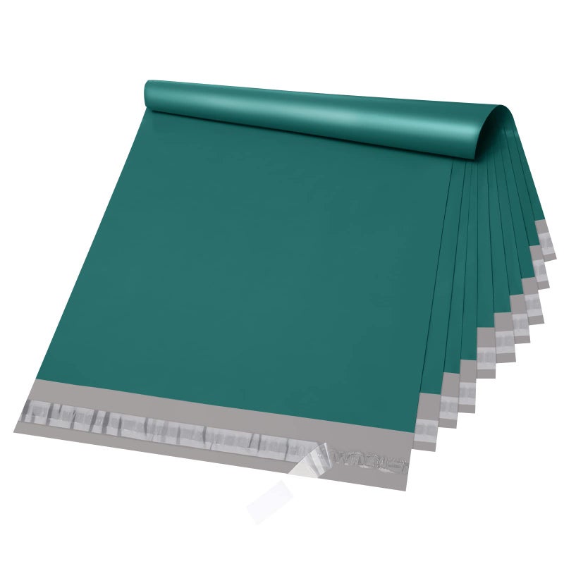 Fuxury Poly Mailers 14.5x19 Inch 50 Pcs, Waterproof Shipping Bags for Clothing, Strong Adhensive Shipping Envelopes for Small Business, Self Seal Mailers Poly Bags Mailing Envelopes Forest Green - Image 1