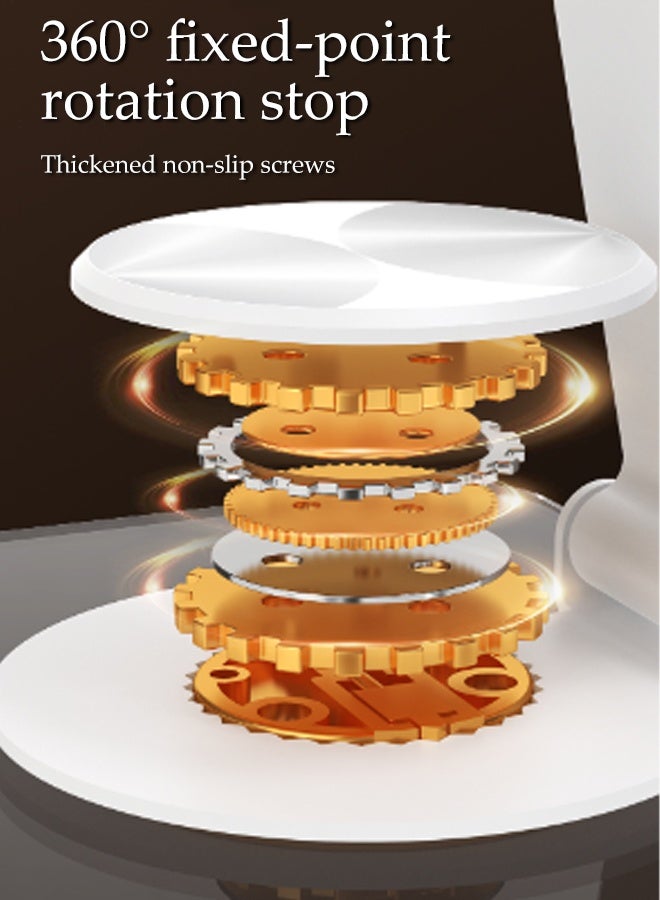 DUNISO Foldable Laptop Stand 360° Rotating Base Ergonomic Air Ventilated Laptop Riser Holder Adjustable Height Non-slip Acrylic Portable Tablet Desktop Stand PC Office Accessories for 4.7-16.5" iPads, Laptops， Tablets, Portable Monitors, Kindle - Image 5