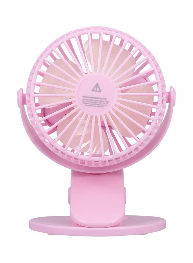 Loquat USB Rechargeable Cooler Fan With Clamp Pink  - Image 1