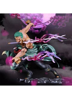 Trunkin Trunkin Rubber | One Piece Roronoa Zoro Battle Mode Action Figure | Three Thousand World Anime Figure Doll Model Statue | Anime Pvc Figurine, Multi Colour, Large,10 X 10 cm  - Image 1