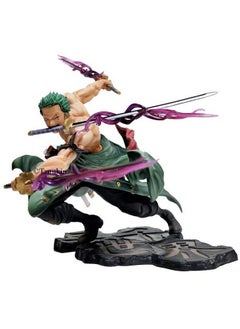 Trunkin Trunkin Rubber | One Piece Roronoa Zoro Battle Mode Action Figure | Three Thousand World Anime Figure Doll Model Statue | Anime Pvc Figurine, Multi Colour, Large,10 X 10 cm  - Image 2