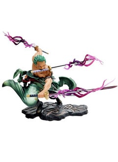 Trunkin Trunkin Rubber | One Piece Roronoa Zoro Battle Mode Action Figure | Three Thousand World Anime Figure Doll Model Statue | Anime Pvc Figurine, Multi Colour, Large,10 X 10 cm  - Image 3