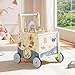 ROBUD Wooden Baby Push Walker Marine Theme Learning Walking Toys Adjustable Height Baby Walker with Decelerator Montessori Toys for Baby Age 10 Months WRP23 - Image 4