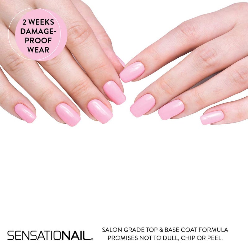 SensatioNail مجموعة طلاء الأظافر جل/UV من Sensationail، مجموعة بداية للتعبئة، مانيكير بدرجة صالون يدوم طويلاً، أساسيات الأظافر للمبتدئين، تدوم حتى 2 أسبوع، مجموعة مكونة من 4 قطع - Image 2
