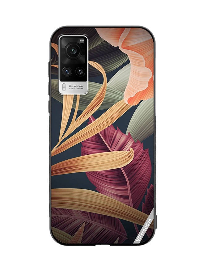 VR CREATIVE Protective Case Cover For Vivo X60 Pro Leaf 02 Design Multicolour - Image 1