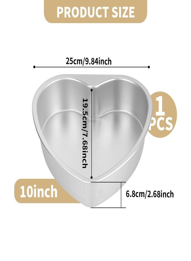 Axigundaone 2 Pcs Heart Shaped Cake Pan, 10 Inch Aluminum Cake Tin Non-Stick, Heart Shaped Baking Molds for Cake Baking, Snack Cooking - Image 2