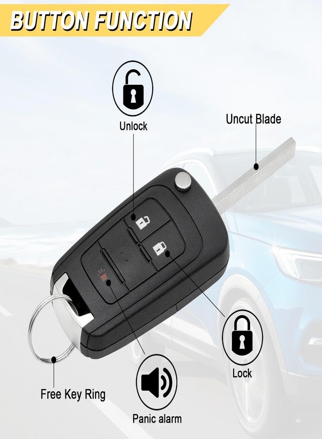Vurkcy Key Fob Replacement for 2010-2019 Chevrolet Equinox, OHT01060512, 2pcs - Image 3