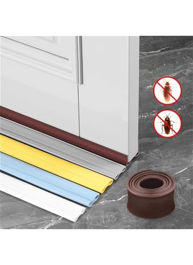 TRASSLE 96cm Door Joint Sealing Strip Adjustable soundproof and Windproof Strips -Used to Block Cold air, Noise, Sound, dust, Light,and Odor  - Image 5