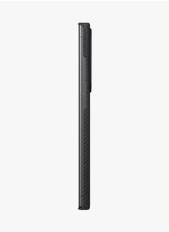PITAKA MagEZ Case 4 for Galaxy S24 Ultra / MagSafe Compatible / aramid fiber / Ultra Thin / Lightweight / Anti-slip textured grip / Durable Back Cover - Black/Grey Twill  - Image 5
