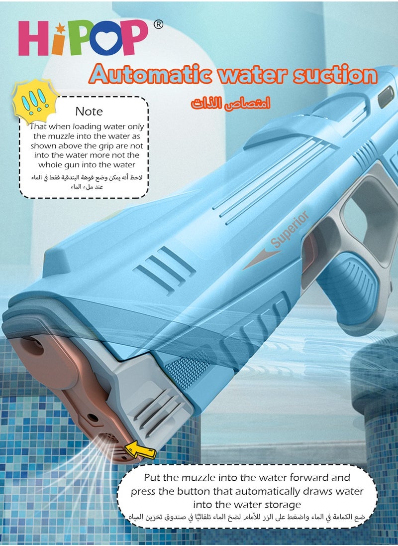 HIPOP Water Gun Toy for Kids,Realistic Water Blasters Model That Absorbs Water Automatically,Water Battle Game Toy Gun  - Image 4