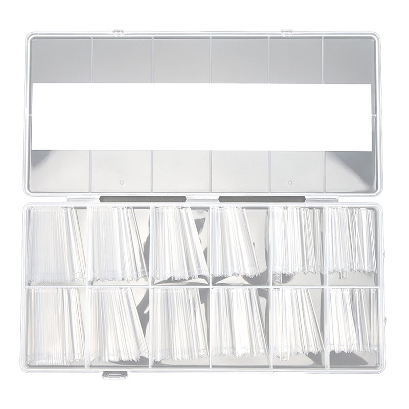Long Full Cover Nail Tips: 240Pcs ABS Material, Easy To Operate, Multi-Size Clear False Nail Tips - Diy Nail Art Friendly For Home Nail Salon, Wedding, Prom & Halloween Party - Image 4