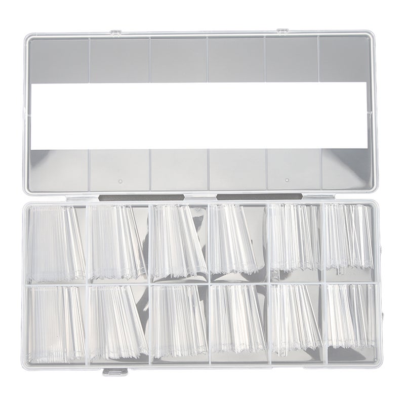 Long Full Cover Nail Tips: 240Pcs ABS Material, Easy To Operate, Multi-Size Clear False Nail Tips - Diy Nail Art Friendly For Home Nail Salon, Wedding, Prom & Halloween Party - Image 5
