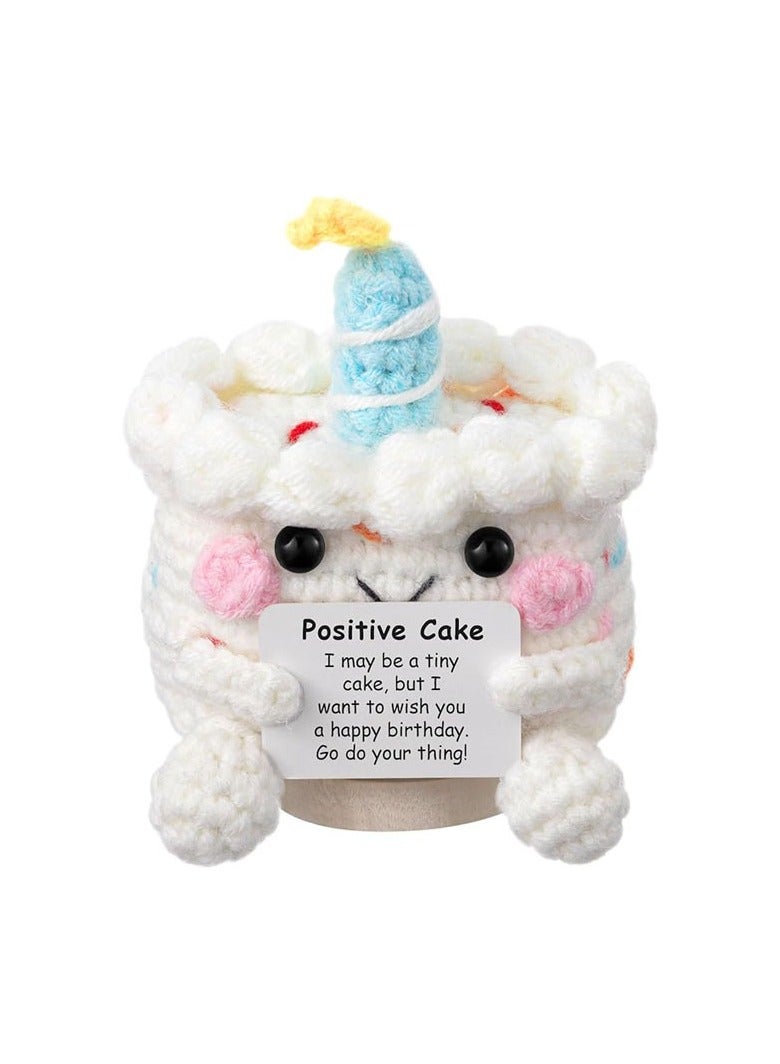 general Handmade Crochet Birthday Cake Doll Ornament - Positive Cute Yarn Cake Decoration for Kids Room/Birthday Party Gift - Image 1