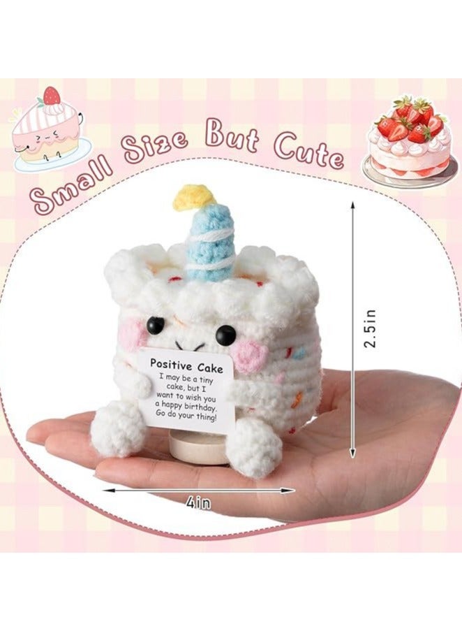 general Handmade Crochet Birthday Cake Doll Ornament - Positive Cute Yarn Cake Decoration for Kids Room/Birthday Party Gift - Image 2