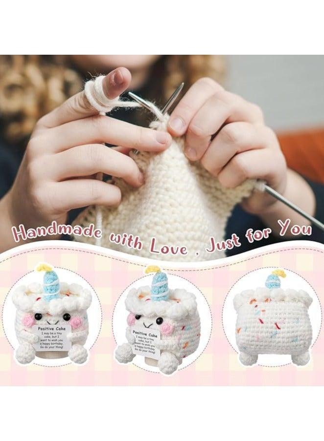general Handmade Crochet Birthday Cake Doll Ornament - Positive Cute Yarn Cake Decoration for Kids Room/Birthday Party Gift - Image 4