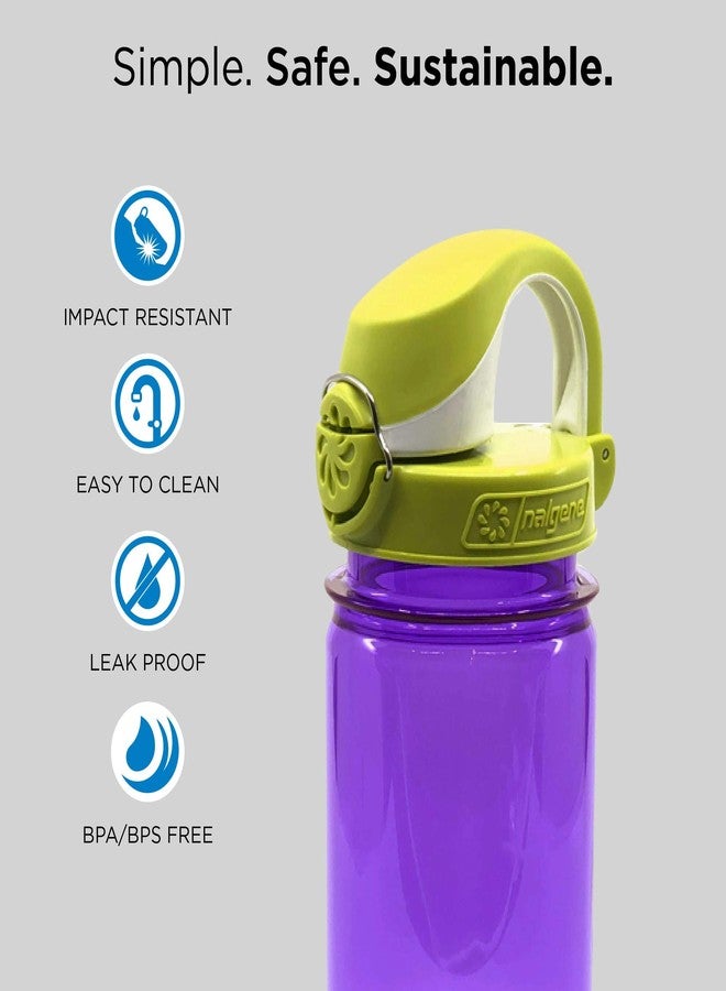 Nalgene Kids On The Fly Water Bottle, Leak Proof, Durable, BPA and BPS Free, Carabiner Friendly, Reusable and Sustainable, 12 Ounces, Green - Image 2
