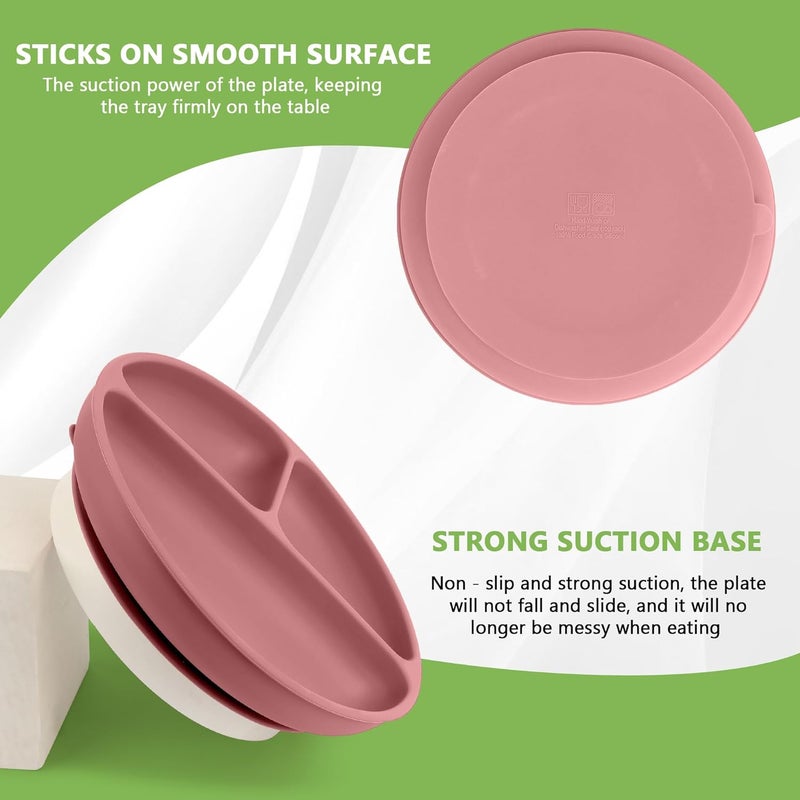 PEEPER Suction Plate for Baby, Toddler Plates with Secure Silicone Grip, Silicone Plates for Babies, Microwave Plates for Kids, Baby Plates for Food, BPA Free, Dishwasher, Unbreakable Feeding Plates - Image 3