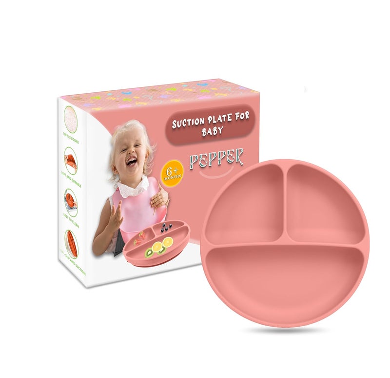 PEEPER Suction Plate for Baby, Toddler Plates with Secure Silicone Grip, Silicone Plates for Babies, Microwave Plates for Kids, Baby Plates for Food, BPA Free, Dishwasher, Unbreakable Feeding Plates - Image 1