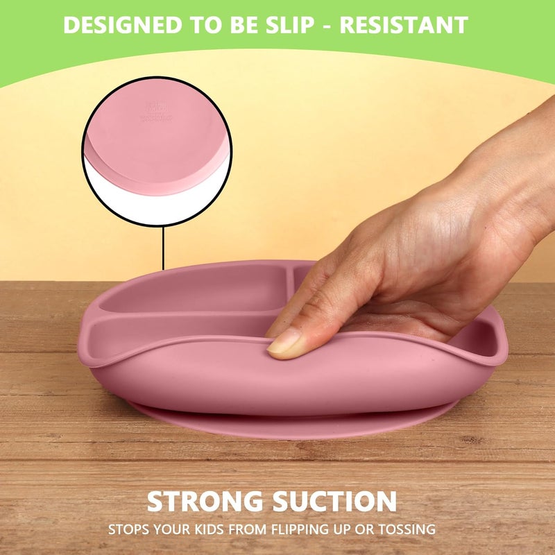 PEEPER Suction Plate for Baby, Toddler Plates with Secure Silicone Grip, Silicone Plates for Babies, Microwave Plates for Kids, Baby Plates for Food, BPA Free, Dishwasher, Unbreakable Feeding Plates - Image 4