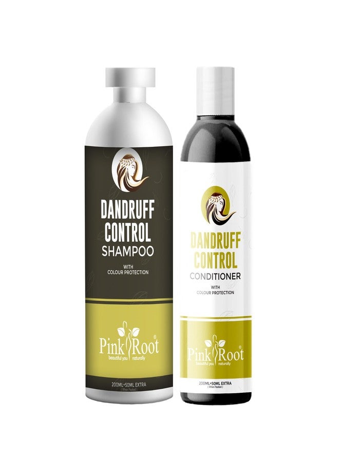 Pink Root Dandruff Control Shampoo 250ml and Conditioner 250ml (Pack of 2) - For Controlling Dandruff, Hair Growth - Image 1