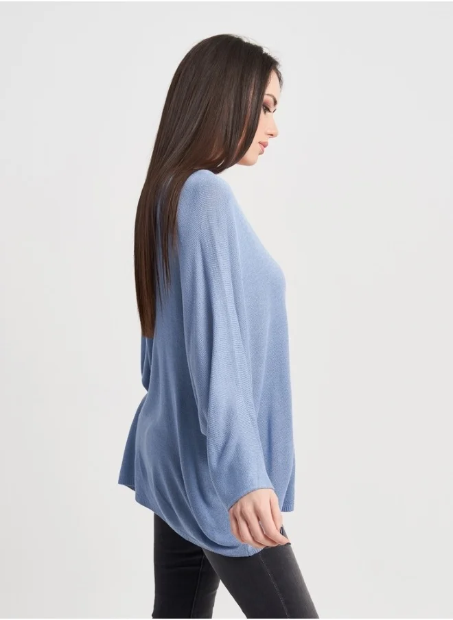 ZABAIONE Blue Oversized Knit Sweater