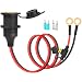 Dongge 3FT 12V24V Fixed Thread Cigarette Lighter Socket Extension Cable Automotive Marine Waterproof Outlet Socket Replacement 13AWG Heavy Duty Cable With spare fuse 20a 30a - Image 2