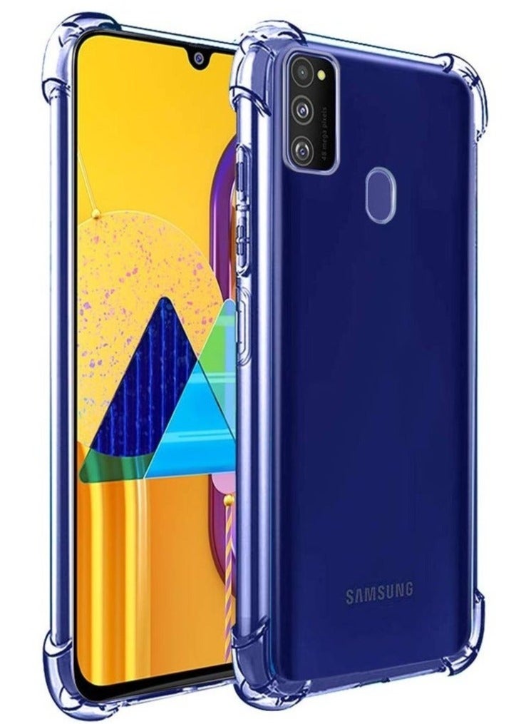 ELTRAZONE ELTRAZONE Samsung Galaxy M21 Case Cover Protective Shock Absorption Bumper soft Transparent Case (Clear)