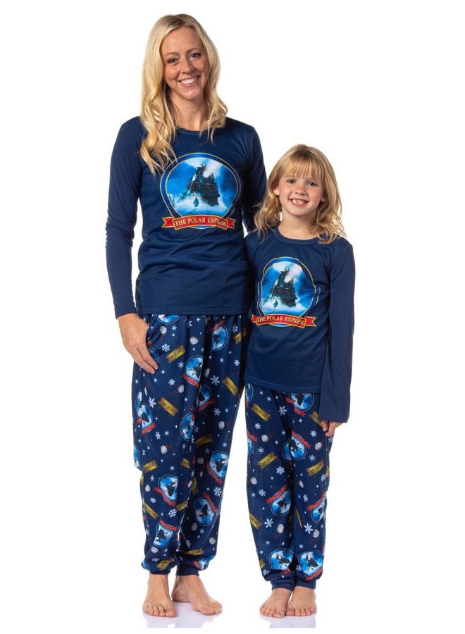 INTIMO The Polar Express Girls' Train Movie Film Sleep Jogger Pajama Set (7/8) - Image 1