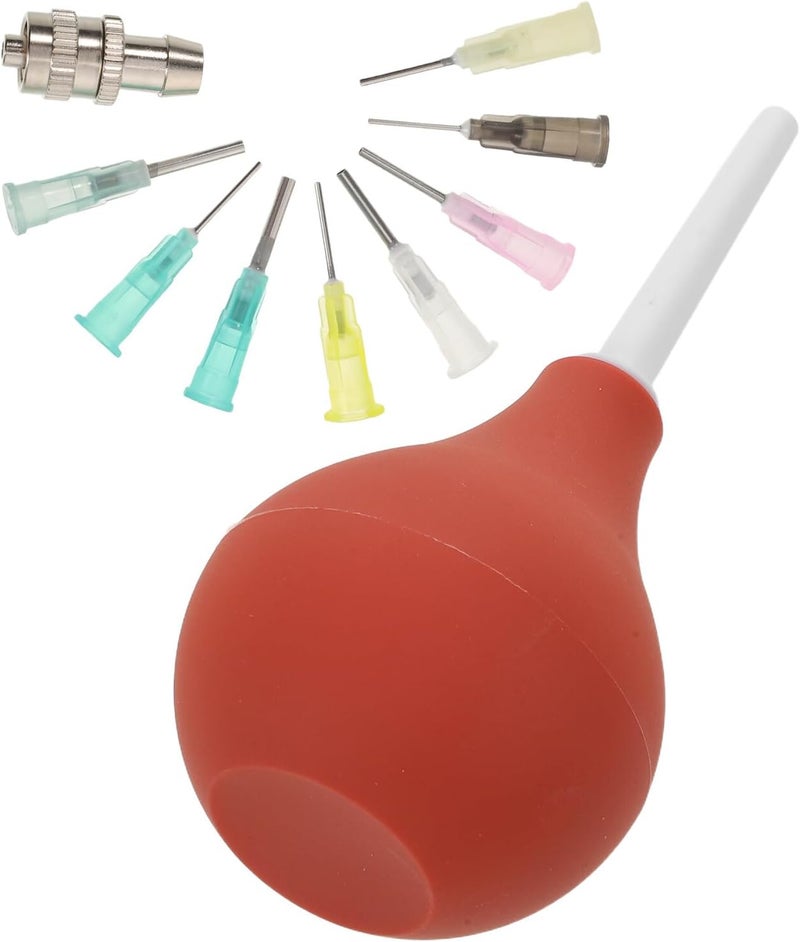 Artibetter Ceramic Craft Tool Set Clay Extruder and Pottery Glaze Applicator with Precision Needle Tips Red Squeeze Bottle for Slip Trailing and Clay Decorating in Pottery Making - Image 1