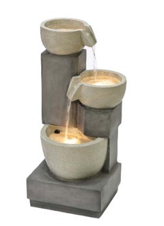 Suncoast SUNCOAST Polyresin Cascading Fountain with LED Light - 30x27x61 cm  - Image 1