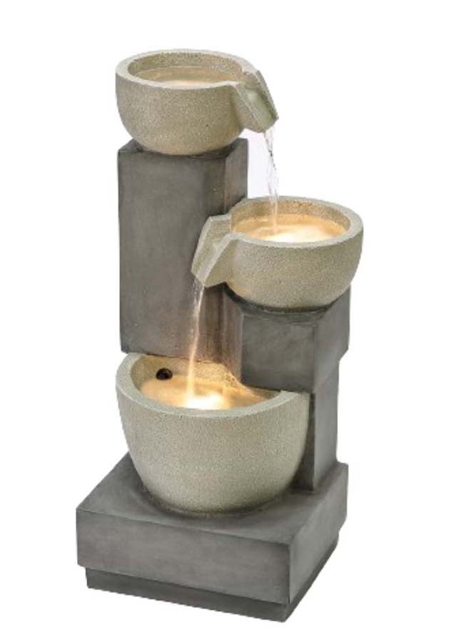 Suncoast SUNCOAST Polyresin Cascading Fountain with LED Light - 30x27x61 cm  - Image 1