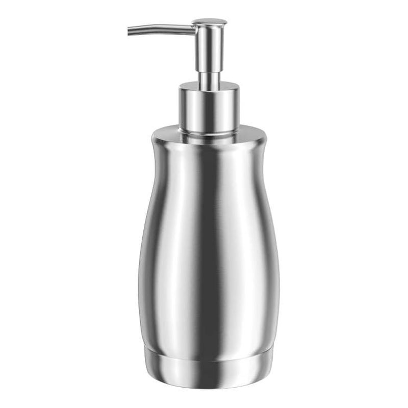 ARKTEK Soap Dispenser Stainless Steel 13.5 Oz - Liquid Hand Lotion Dispenser with Brushed Nickel Pump, Refillable Dishwashing Soap Dispenser Dish Soap for Kitchen, Bathroom, Countertop - Silver - Image 1