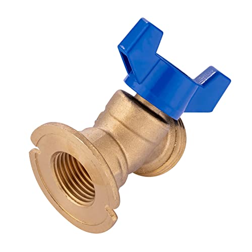 EFIELD Valve 1/4-Turn Sillcock Hose Bibb with Flange 1/2 Inch Female Threaded Inlet x 3/4 Inch. MHT Outlet,(SILLCOCK007) - Image 2